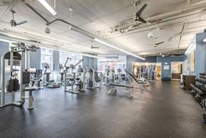 Mclean apartment for rent - A spacious gym with a variety of equipment.