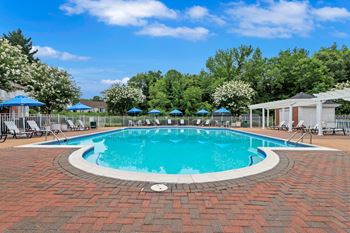Shimmering swimming pool & sundeck