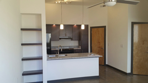 Charlottesville apartment for rent - a view of the kitchen from the living room