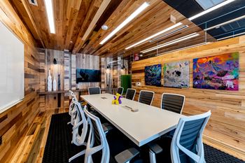 Private conference rooms with smart tvs