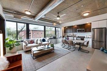 Exposed spiral ductwork