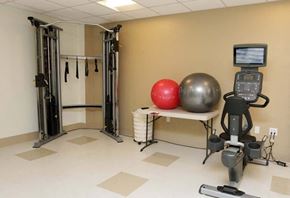 Bethesda apartment for rent - a gym with a ball and other equipment in a treatment room