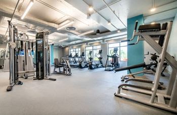 Cutting-edge fitness center with separate yoga studio