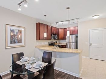 Dining with kitchen