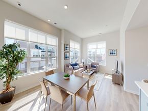 Macungie apartment for rent - A modern dining room with a large table and chairs.