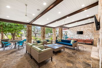 Outdoor lounge with tv and wi-fi