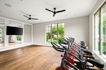 Cycling and yoga studio
