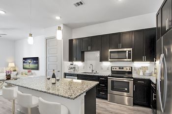 Custom soft close black wood shaker-style cabinetry