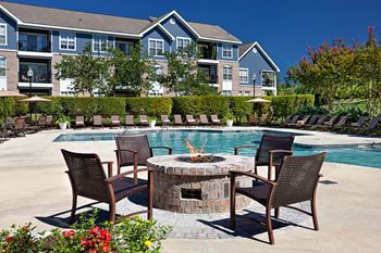 Fire pit with cozy seating