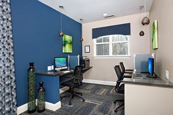 24-Hour business center with computers and wireless printing