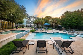 Two resort-style pool and sundeck with cabanas