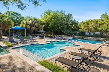 Two resort-style pool and sundeck with cabanas
