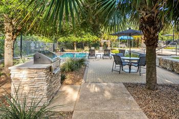 Poolside bbq/picnic areas