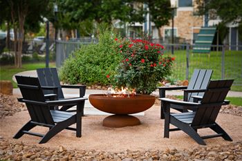Fire pit with cozy seating