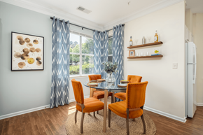 Concord apartment for rent - A dining room with a table and chairs.