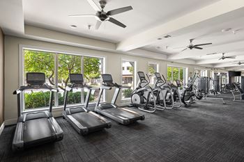 24-Hour cardio/strength training fitness center with yoga/aerobics area and gym studios