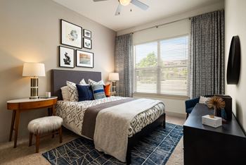Ceiling fans in living and bedrooms