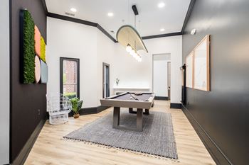 Game room with billiards