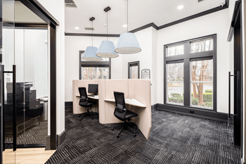 24-Hour business center with computers and wireless printing