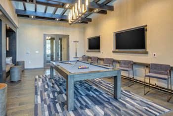 24-Hour clubroom with billiards