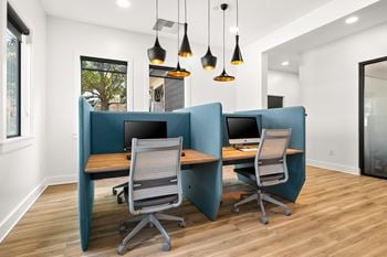 24-Hour business center with computers and wireless printing