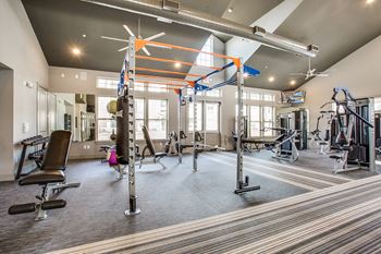 Fitness center with crossfit cage