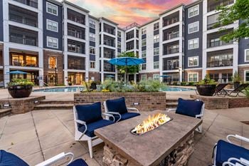 Fire pit with cozy seating
