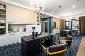 Morrisville townhouse for rent - a conference room with a long desk and chairs