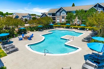 Resort-style pool with sundeck
