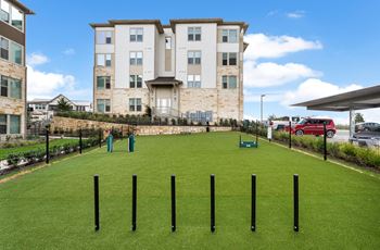 Dog park with agility course