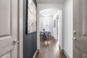 Grand Prairie apartment for rent - entry and foyer to the griffith model. large windows allow for natural light to fill the room.