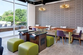 24-Hour resident lounge with arcade games