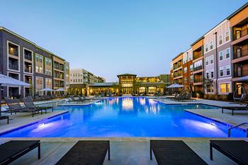 Resort-style saltwater swimming pool with sundeck