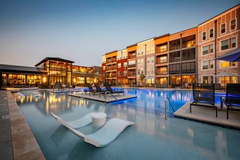 Resort-style saltwater swimming pool with sundeck