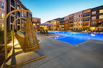 Resort-style saltwater swimming pool with sundeck