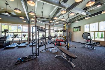 24-Hour cardio and strength training fitness center with yoga studio