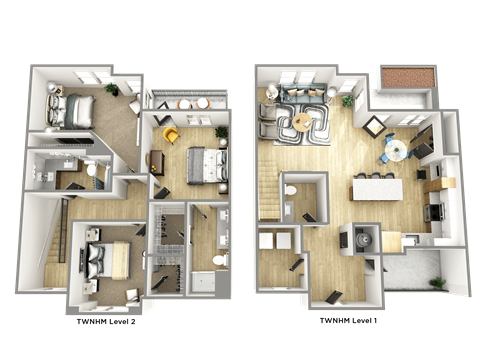 Floor plan for 3 beds, 2.5 baths, 1816 sqft