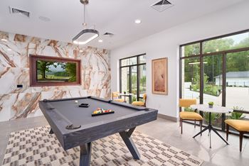 Clubhouse with wi-fi, coffee bar, and pool table