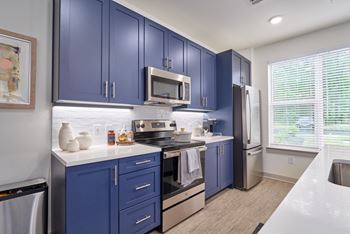 Navy shaker cabinets (b)