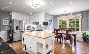 Henrico house for rent - a kitchen and dining room with a table and chairs