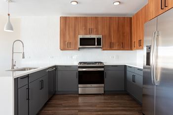 Kitchen with custom dual tone cabinetry