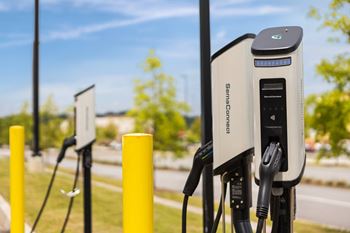 Electric car charging station
