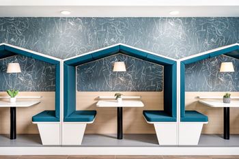 Clubroom featuring entertainment kitchen and co-working spaces with wi-fi