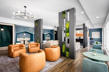 Clubroom featuring entertainment kitchen and co-working spaces with wi-fi