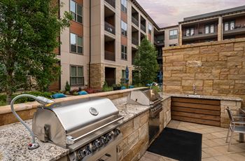 Poolside grilling and picnic area