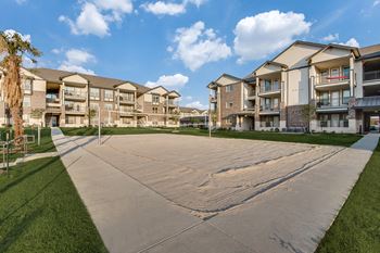 Sand volleyball court