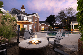 Fire pit with cozy seating