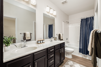 Baths with double vanities*