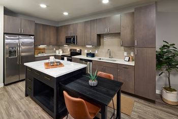 Dark gray euro style (s) or shaker style (p) cabinetry