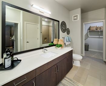 White ice quartz (s) or white quartz (p) countertops in kitchen and baths